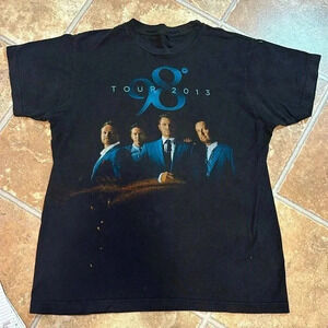 2013 98° Degrees Tour Black Concert T-Shirt Short Sleeve THE PACKAGE TOUR